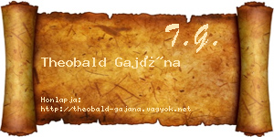 Theobald Gajána névjegykártya